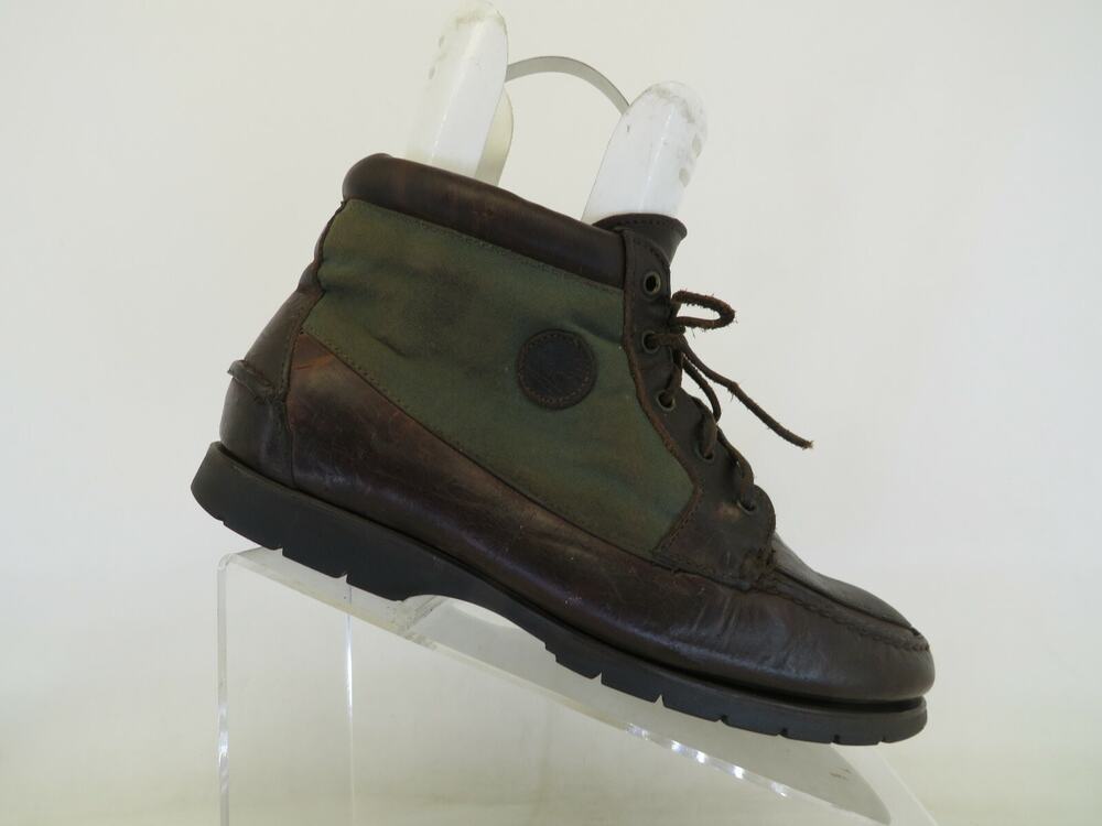 Timberland Womens Brown Leather Laces Moc Toe Casual Boots Bootie Size 9.5 M